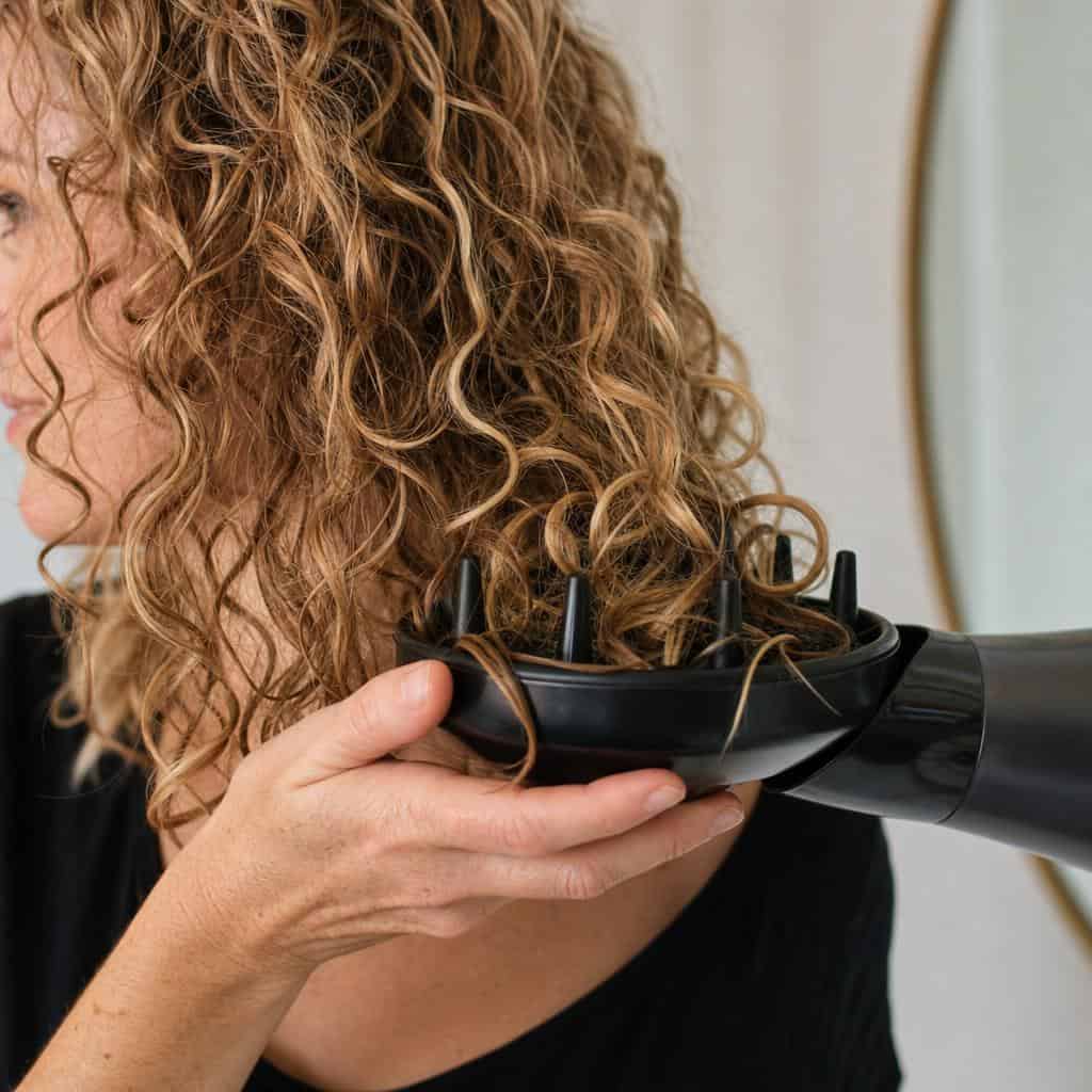 Diffusing 3A curls with cupping technique to preserve spiral definition and volume
